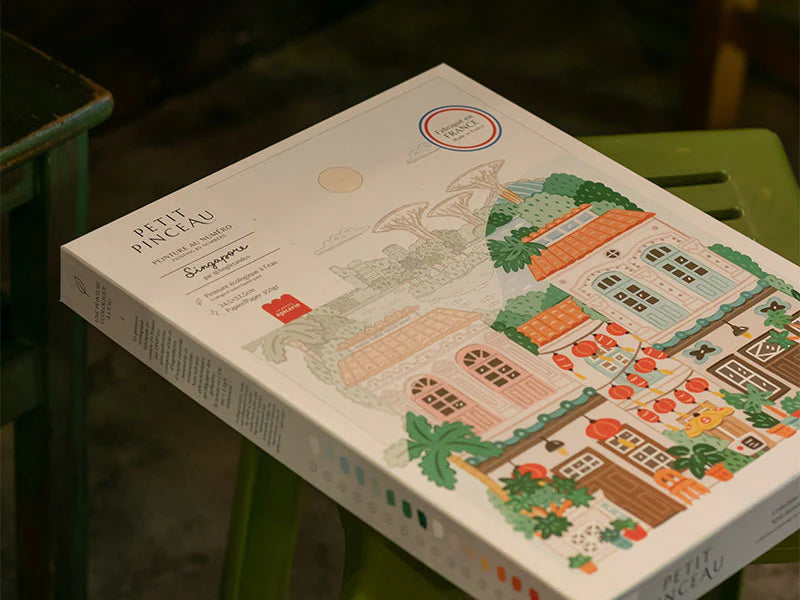 COFFRET PEINTURE AU NUMERO - SINGAPORE par Hoglet & Co - LA PETITE EPICERIE