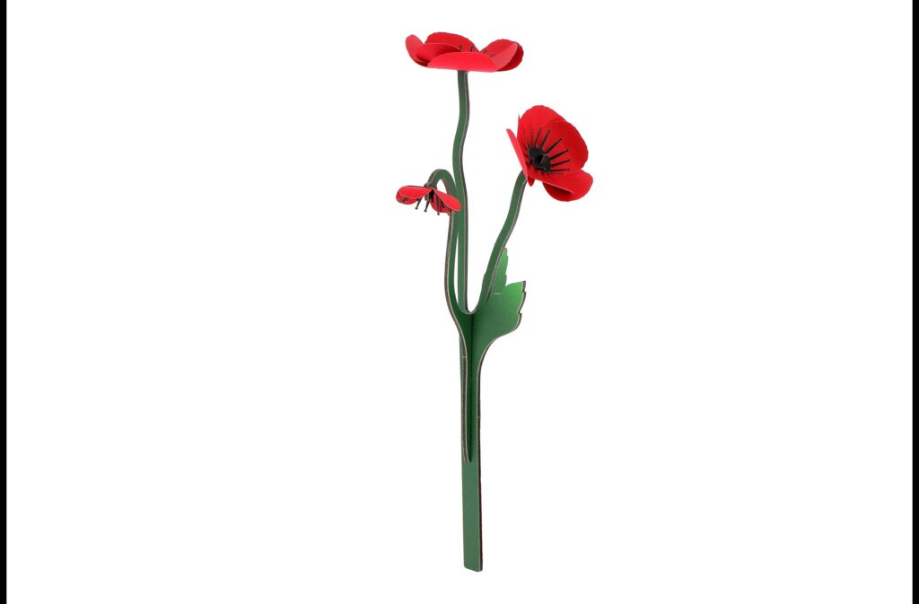 COQUELICOT EN PAPIER 3D - ORIGAMI AGENT PAPER