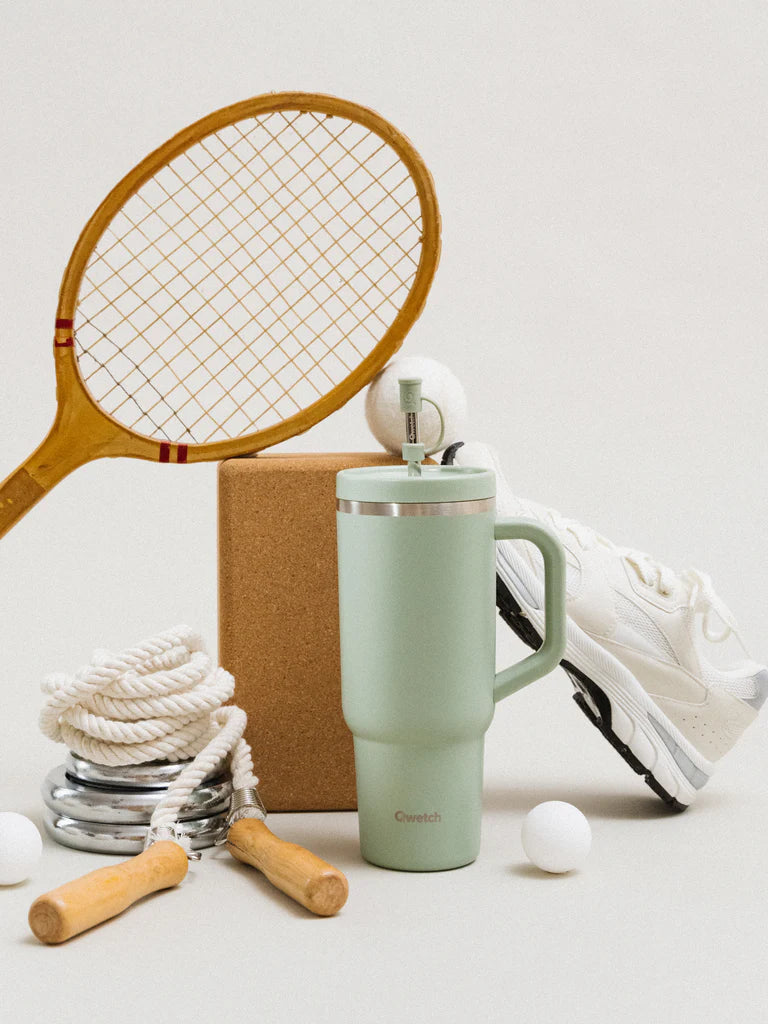 TRAVEL CUP INOX 900ML - VERT TILLEUL -QWETCH