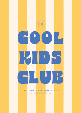AFFICHE 18x25cm - COOL KIDS CLUB - DAVID&DAVID