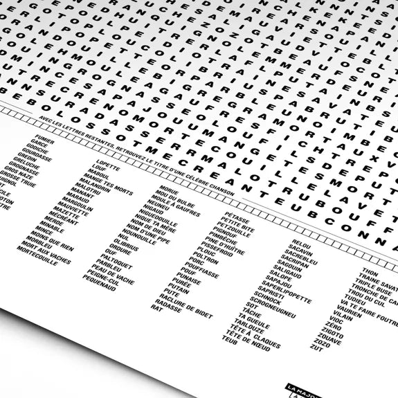 AFFICHE - COMPILATION JURONS & INSULTES - LA MAJORETTE A MOUSTACHE