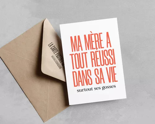 CARTE POSTALE MA MERE A TOUT REUSSI - BULMA STUDIO