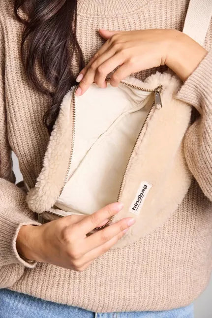 SAC BANANE OLIVIA TEDDY BEIGE - HINDBAG