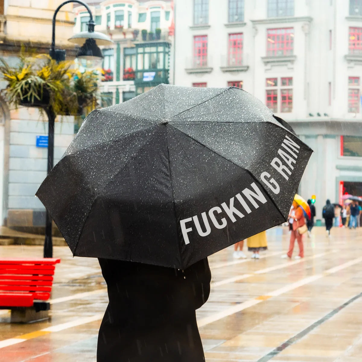 PARAPLUIE PLIABLE " FUCKING RAIN " NOIR - FISURA