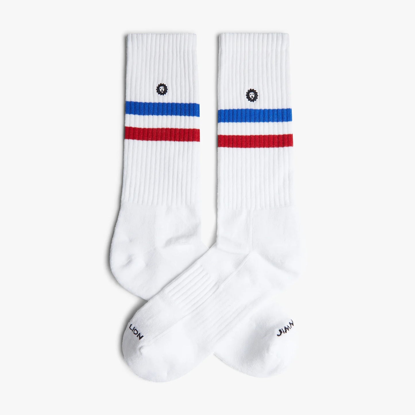 CHAUSSETTES ATHLETIC ESSENTIALS - STRIPES WHITE - JIMMY LION