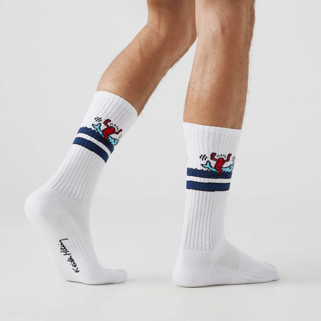 CHAUSSETTES ATHLETIC - KEITH HARRING DOLPHIN - JIMMY LION
