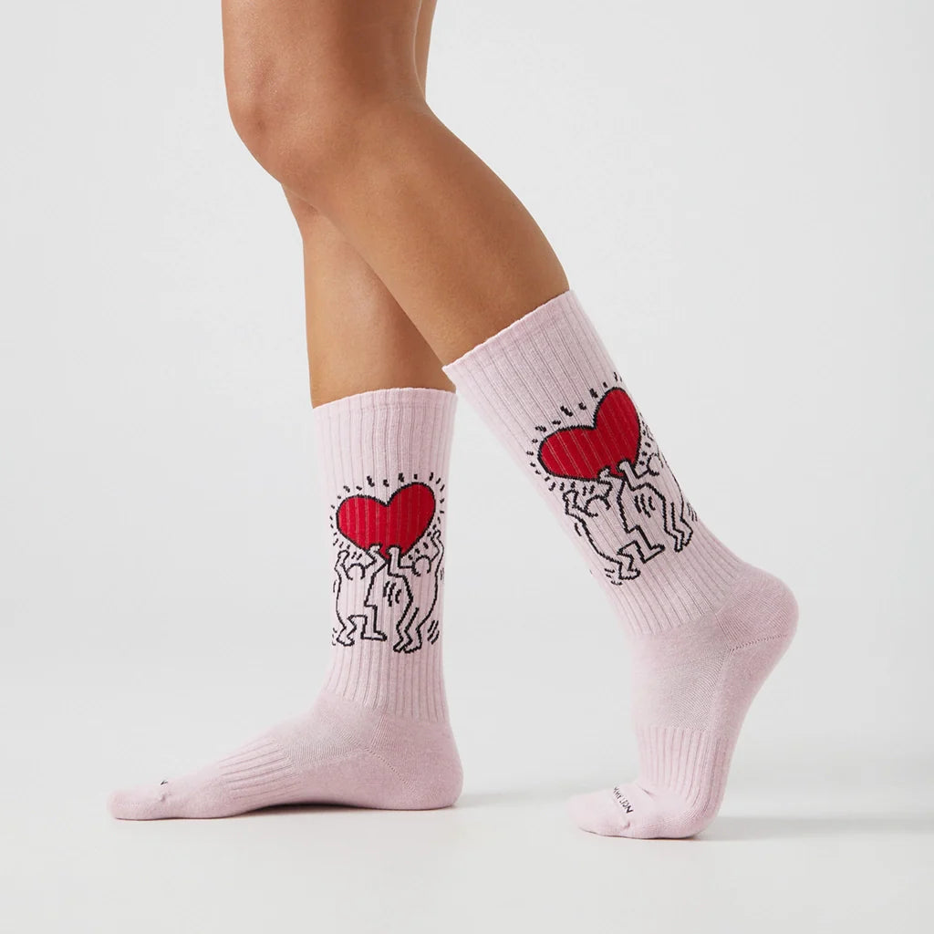 CHAUSSETTES ATHLETIC - KEITH HARING HEART - JIMMY LION