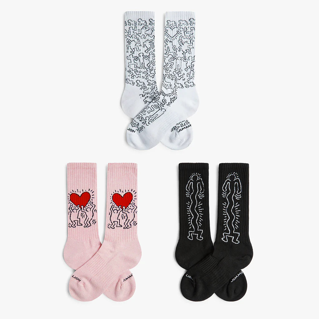 CHAUSSETTES - PACK X3 - KEITH HARING x JIMMY LION