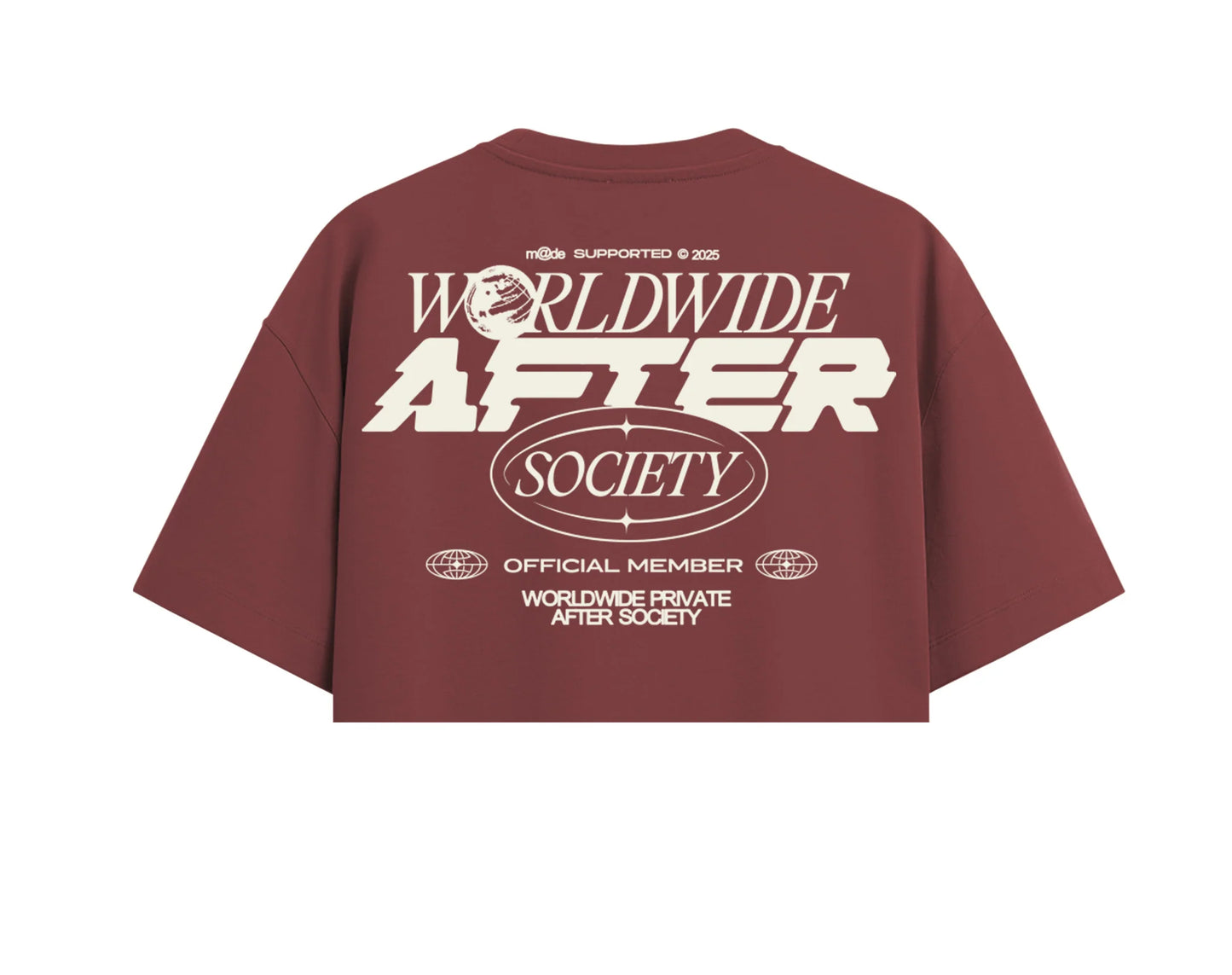 CROP TOP AFTER SOCIETY BORDEAUX - SUPPORTED