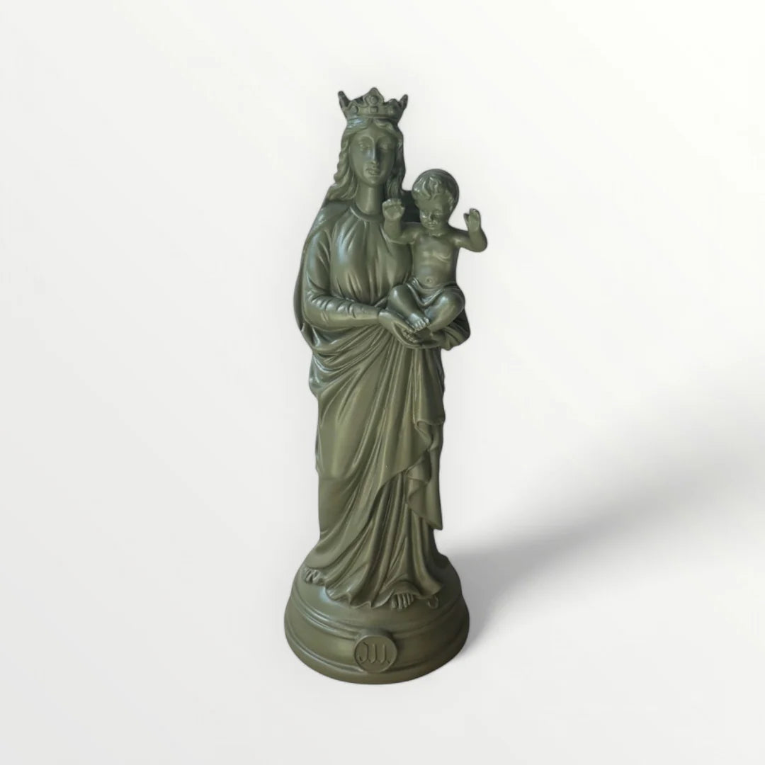 STATUETTE BONNE MERE 30CM OLIVE - J'AI VU LA VIERGE