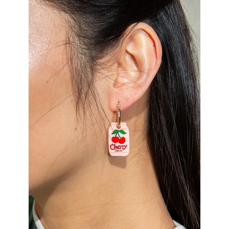 BOUCLES D'OREILLES SODA CERISE - EAT MY SOCKS