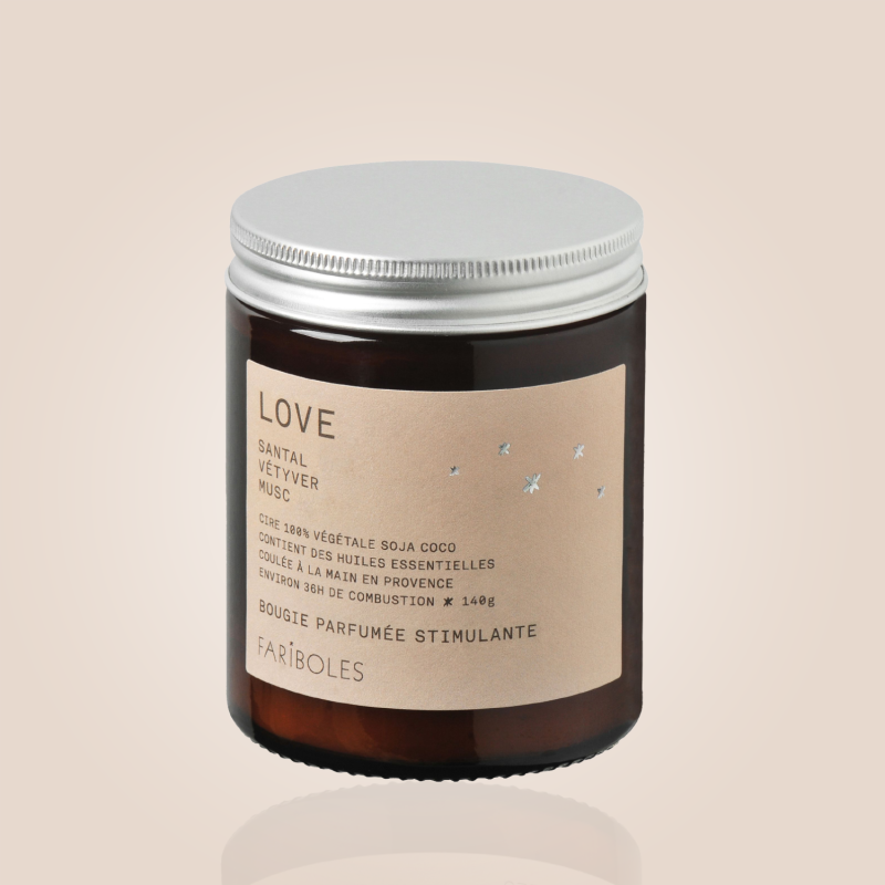 BOUGIE GREEN 140g - LOVE - FARIBOLES PARFUMS