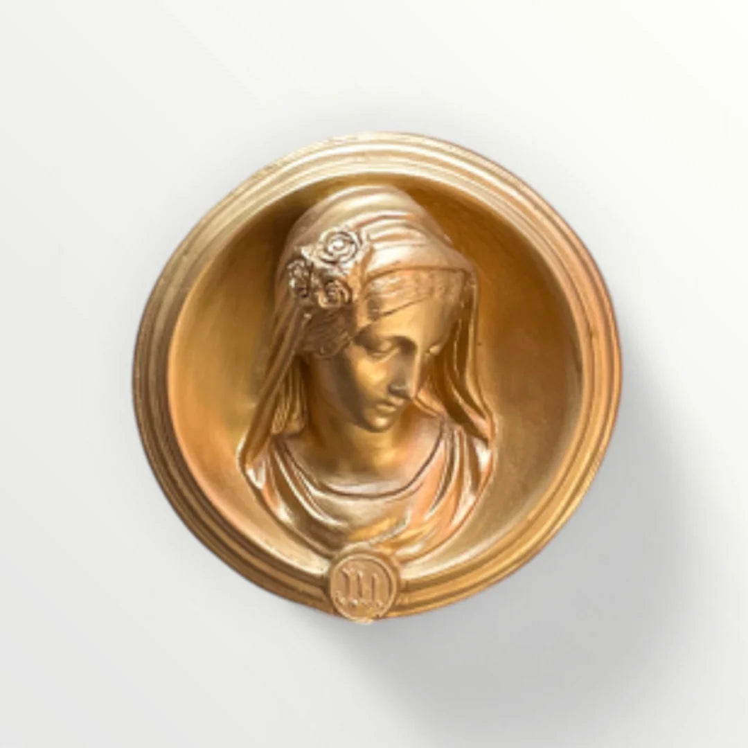EX-VOTO SELFIE - VISAGE DE MARIE OR - J'AI VU LA VIERGE
