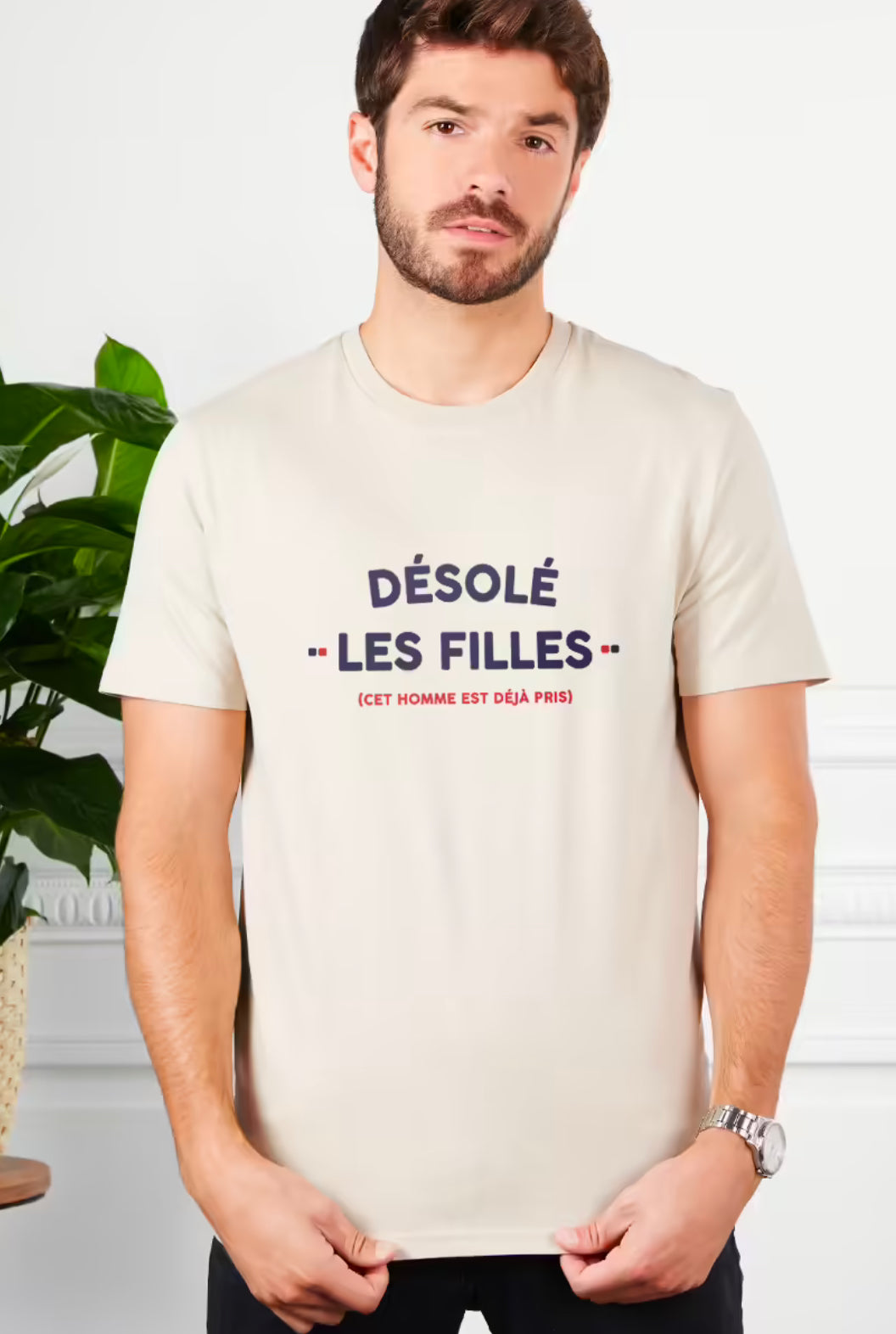 T-SHIRT HOMME - DESOLE LES FILLES - MONSIEUR T-SHIRT