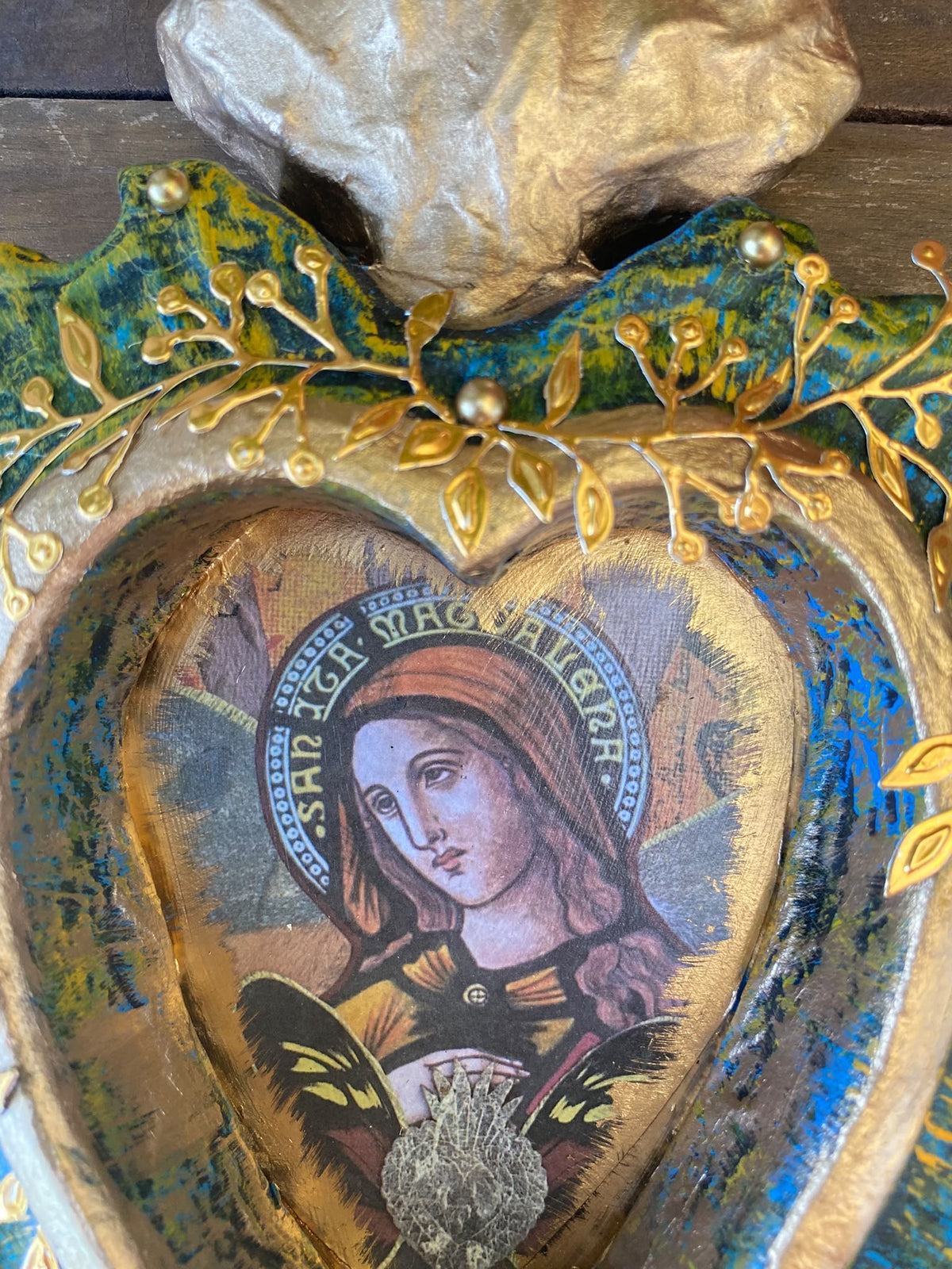 EX VOTO MARIE MADELEINE BLEU & JAUNE - VICTORIA