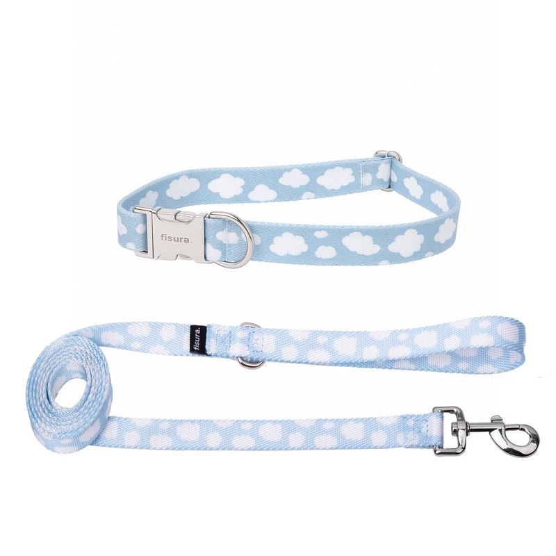 PACK COLLIER + LAISSE - NUAGES - FISURA