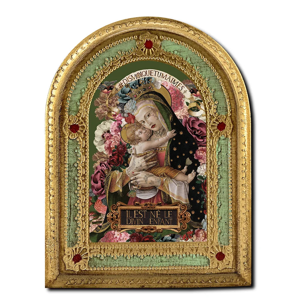 TABLETTE RELIGIEUSE 16x21cm LA VIERGE A L'ENFANT - VOGLIOBENE