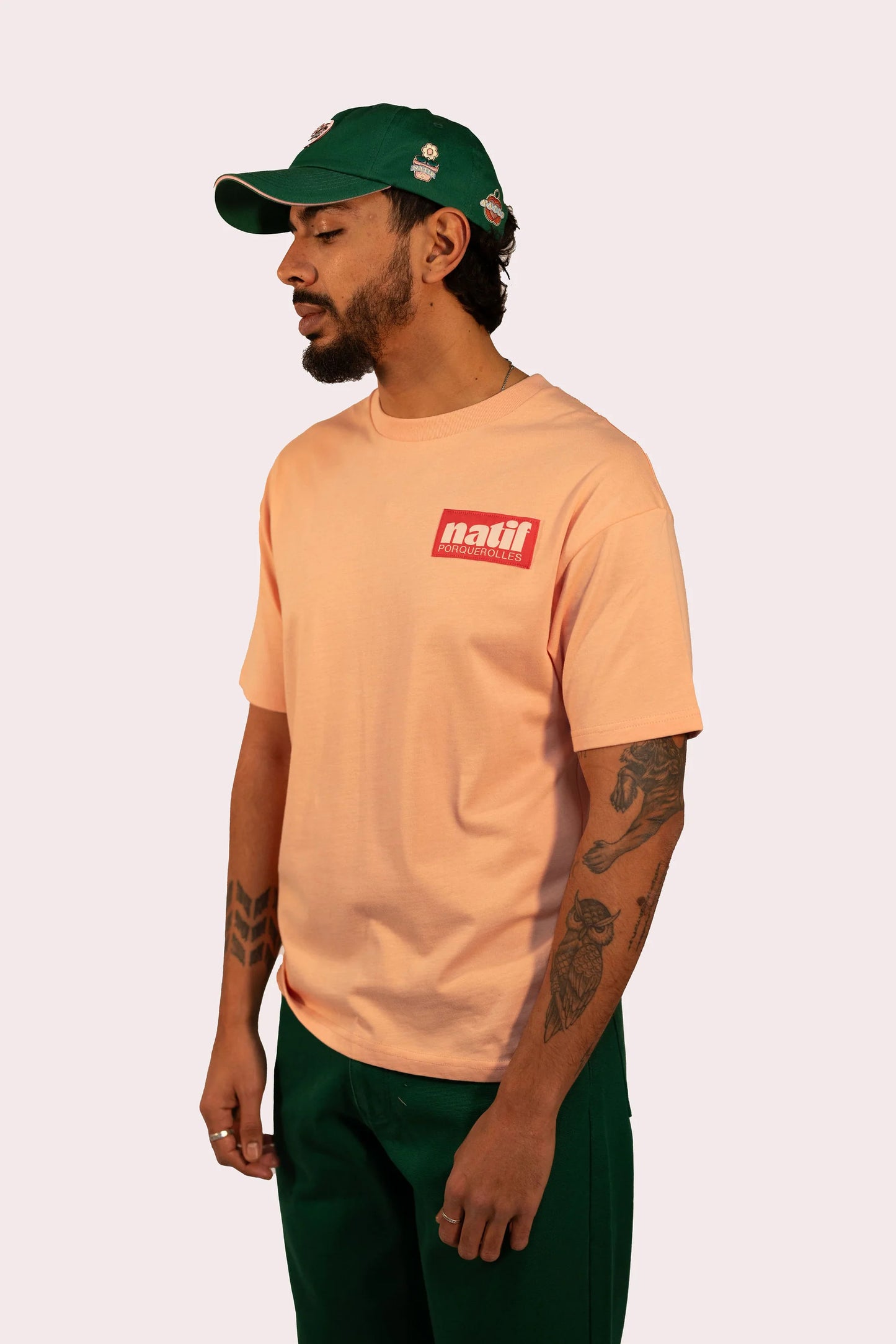 T-SHIRT UNISEXE - PORQUEROLLES CLASSIC ROSE - NATIF