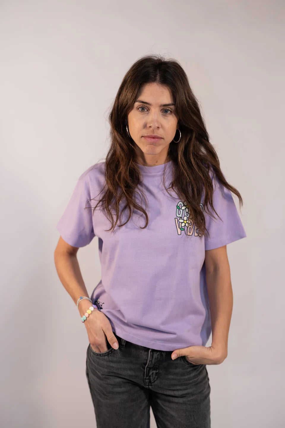 T-SHIRT FEMME - NEW GOOD VIBES - NATIF