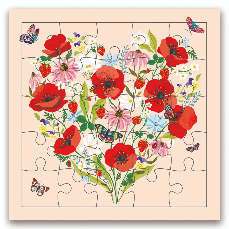 CARTE PUZZLE - COQUELICOEURS - CARTES D'ART