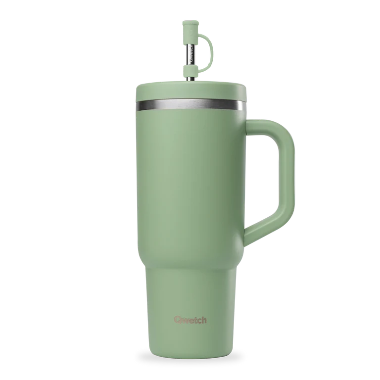TRAVEL CUP INOX 900ML - VERT TILLEUL -QWETCH