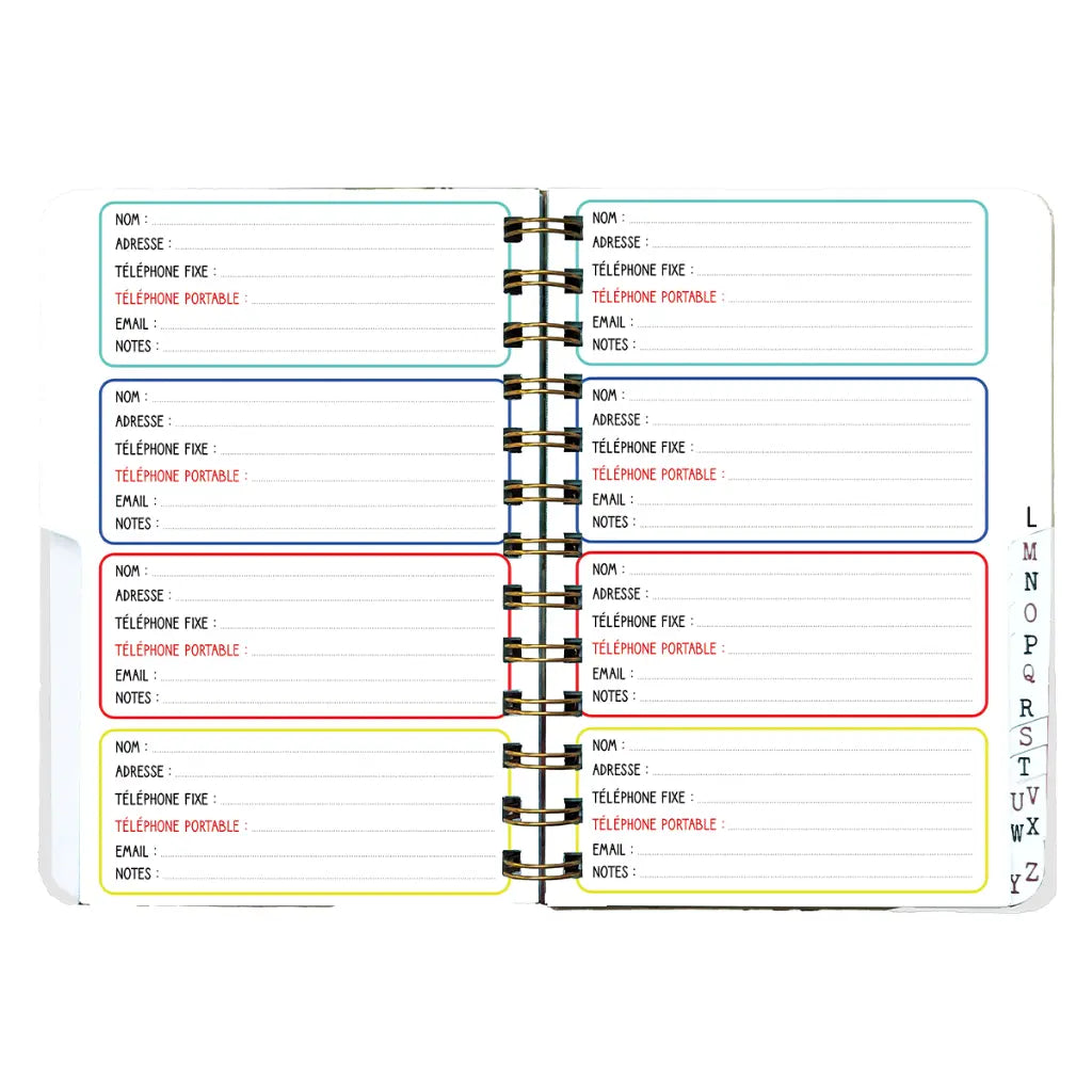 CARNET DE REPERTOIRE LOVE PEOPLE - CARTES D'ART