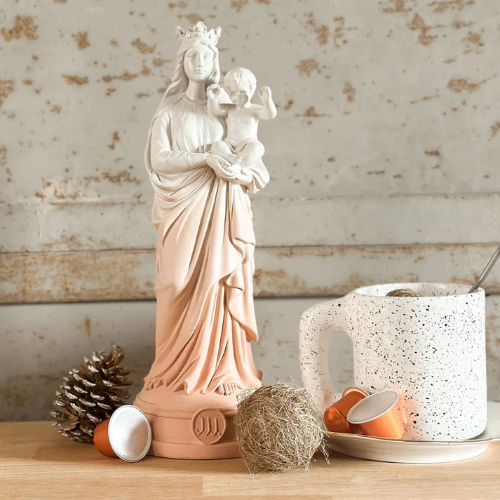 STATUETTE BONNE MERE 30CM CAPUCCINO - J'AI VU LA VIERGE