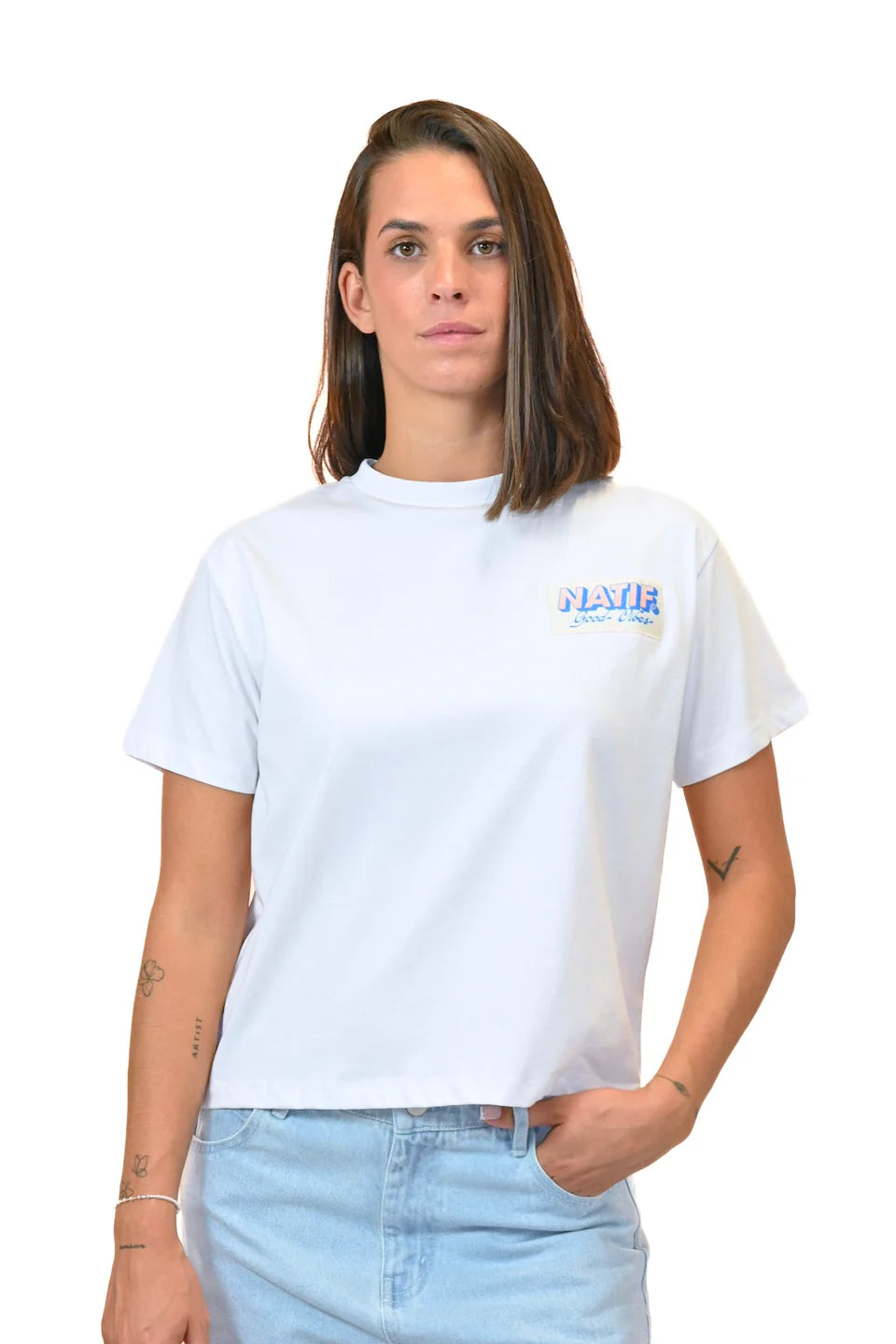 T-SHIRT FEMME GOOD VIBES ART DPT - NATIF