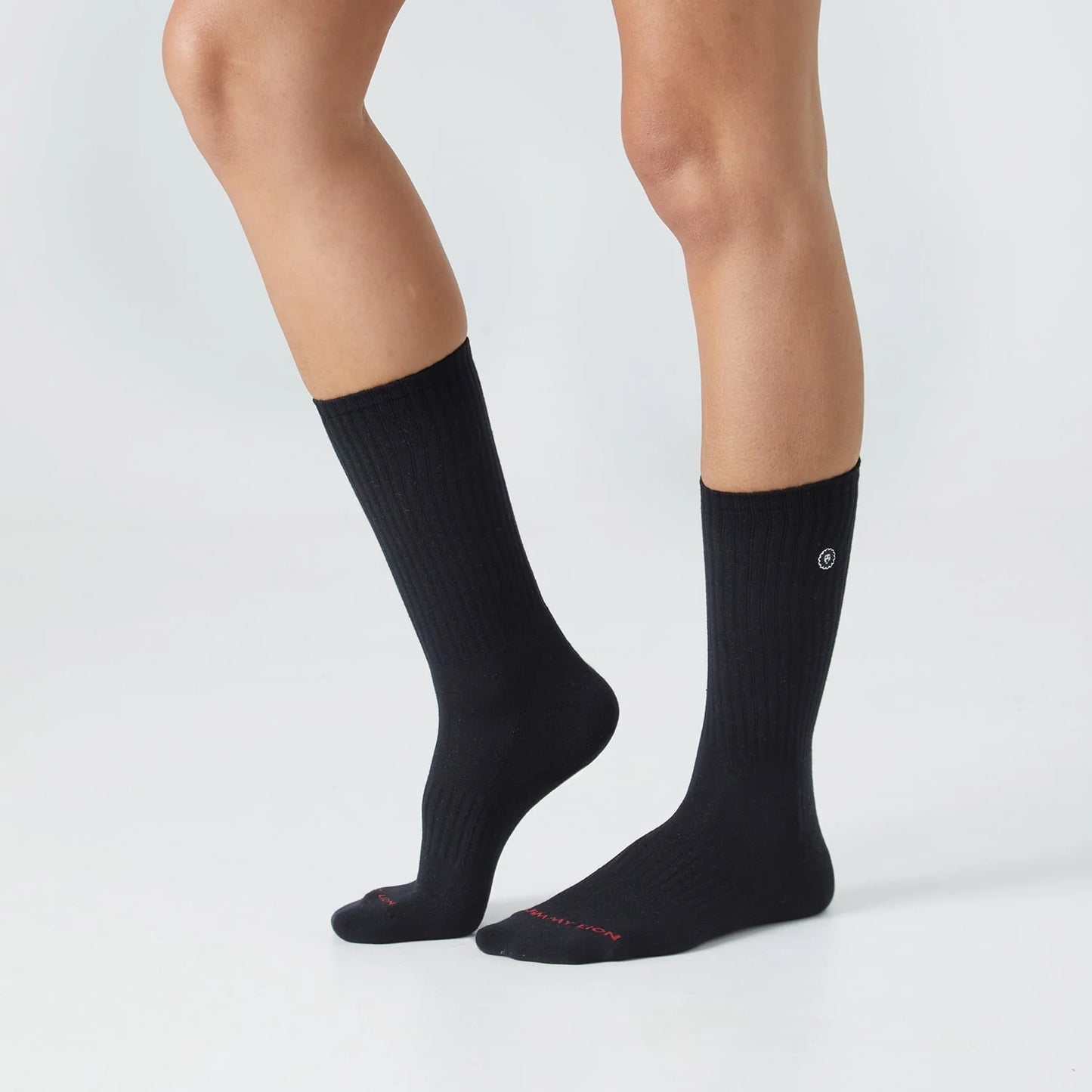 CHAUSSETTES ATHLETIC ESSENTIAL LION - NOIR - JIMMY LION