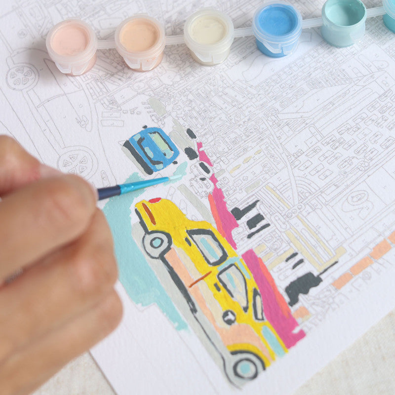 COFFRET PEINTURE AU NUMERO - BROADWAY AND WEST 53RD par Grace Helmer