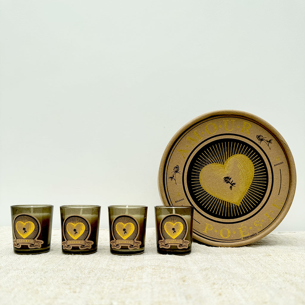 COFFRET DE 4 BOUGIES "AMOUR" - OPJET PARIS