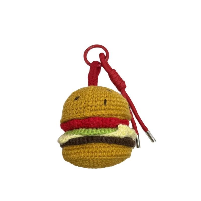 PORTE CLES CROCHET HAMBURGER