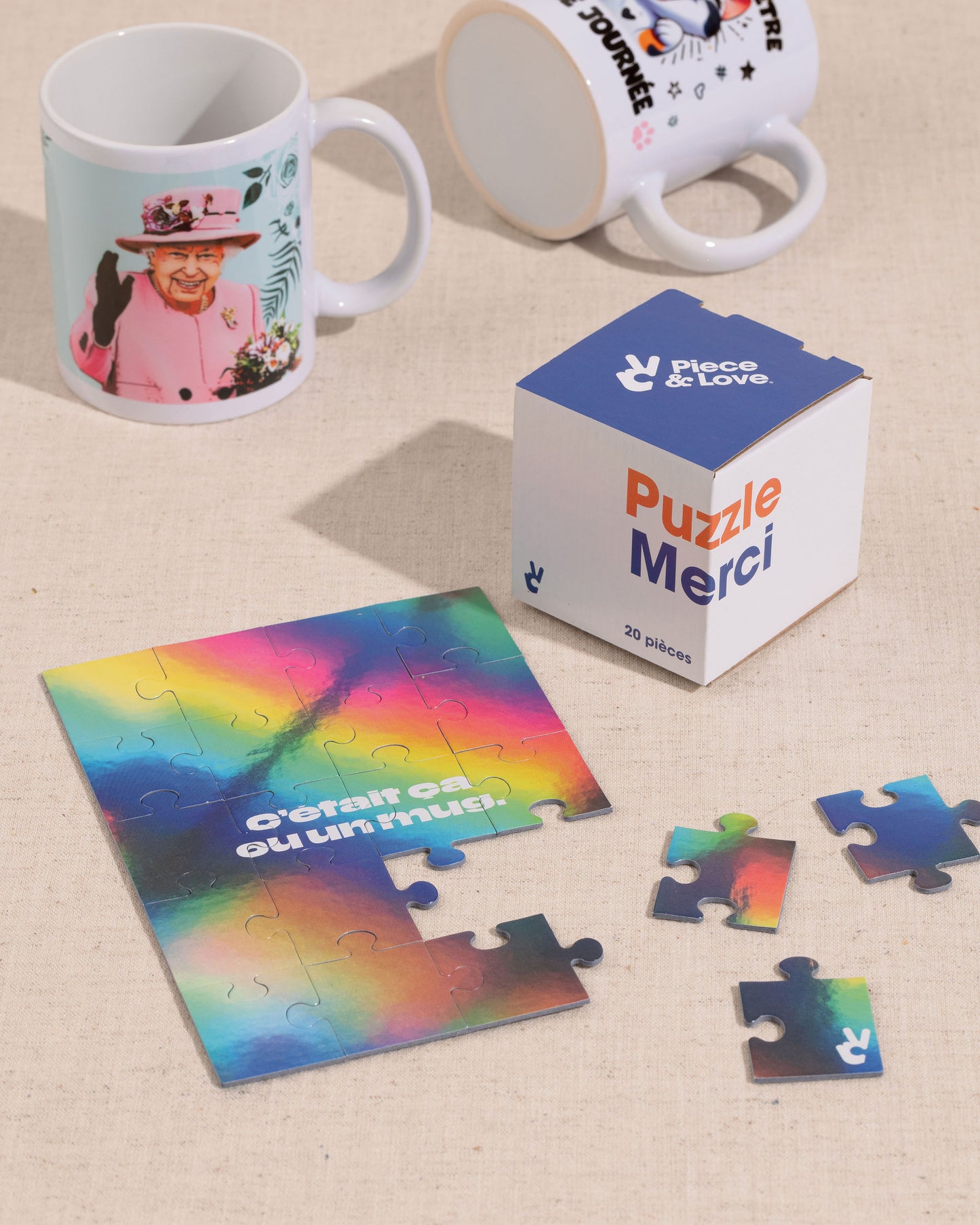 PUZZLE 20 PIECES - MERCI - PIECE&LOVE