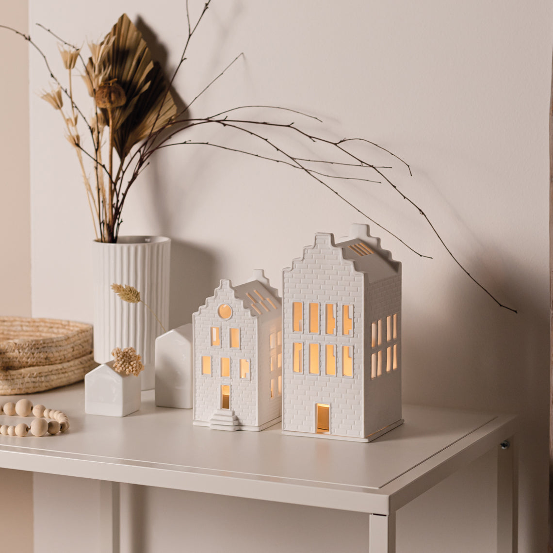 PHOTOPHORE EN PORCELAINE - MAISON BRIQUE GRANDE - RADER DESIGN STORIES