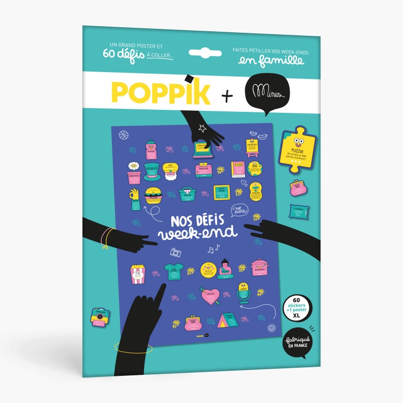 POSTER A STICKER - NOS DEFIS WEEK END - MINUS EDITIONS + POPPIK