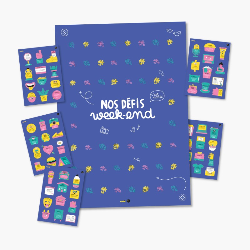 POSTER A STICKER - NOS DEFIS WEEK END - MINUS EDITIONS + POPPIK