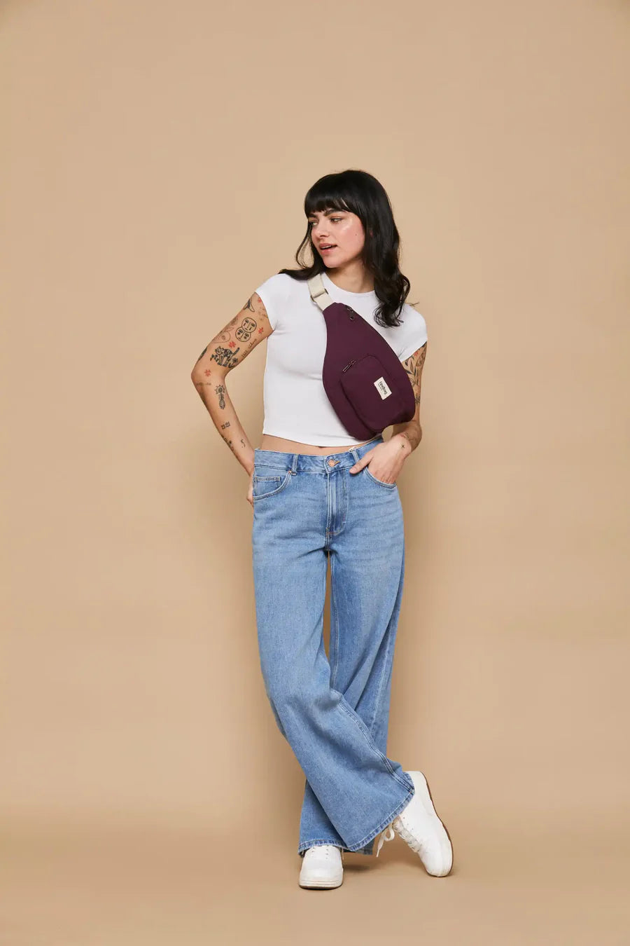 SAC BANANE SOFIA PRUNE - HINDBAG
