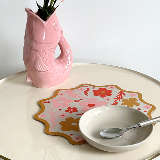 VASE PICHET POISSON ROSE - OPJET PARIS