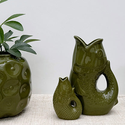 VASE PICHET POISSON KAKI - OPJET PARIS