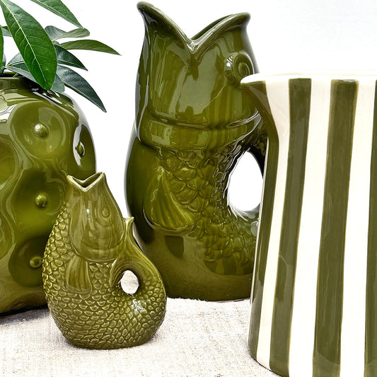 VASE PICHET POISSON KAKI - OPJET PARIS