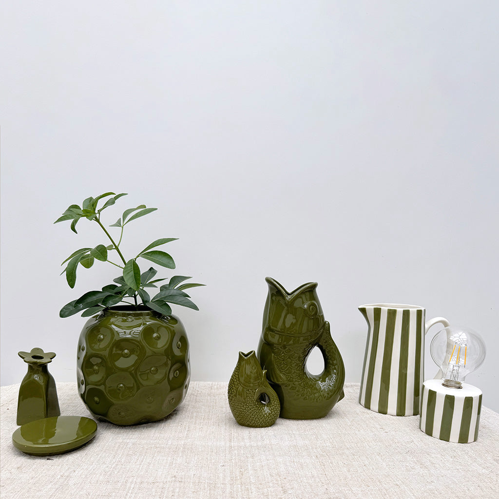 VASE PICHET POISSON KAKI - OPJET PARIS