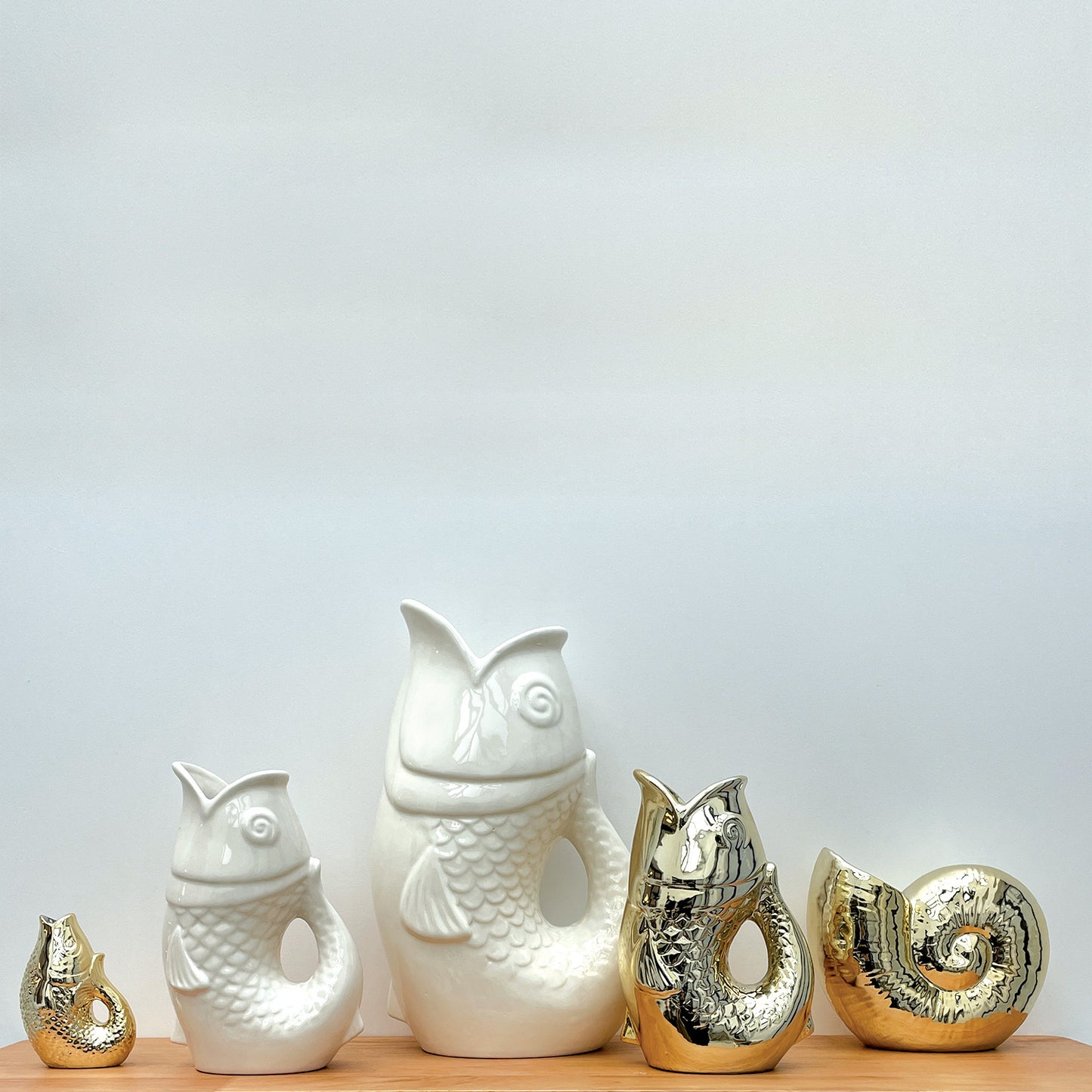 VASE POISSON XXL BLANC - OPJET PARIS