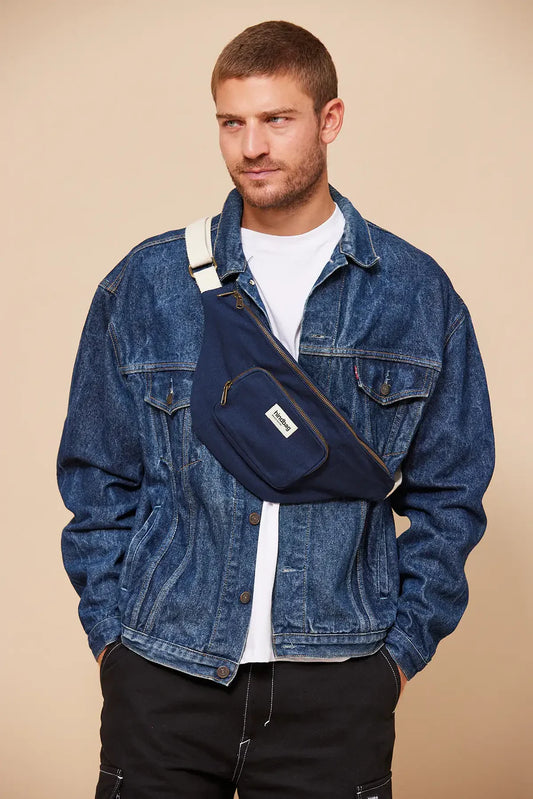 SAC BANANE SOFIA NAVY - HINDBAG