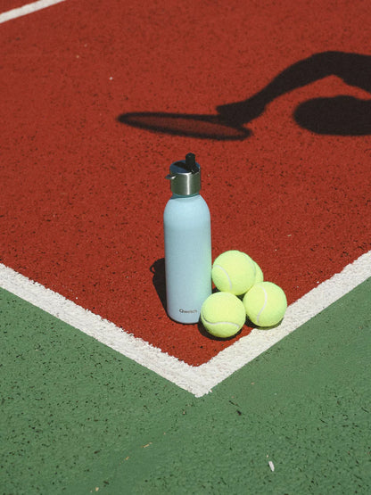 BOUTEILLE + BOUCHON SPORT ACTIVE 600ML - PASTEL BLEU - QWETCH
