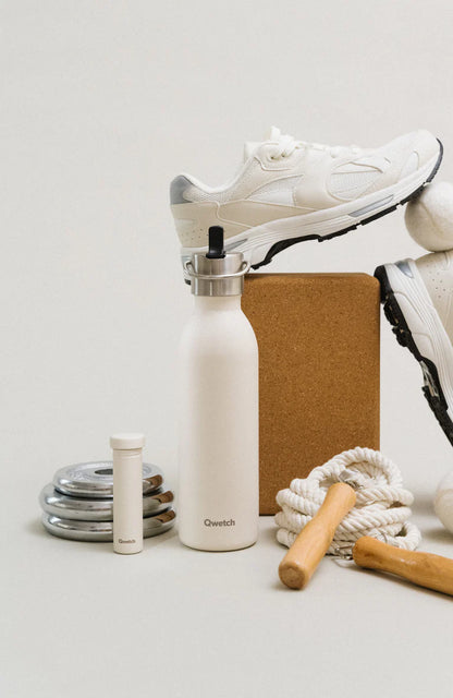 BOUTEILLE + BOUCHON SPORT - ACTIVE 600ML  SABLE - QWETCH