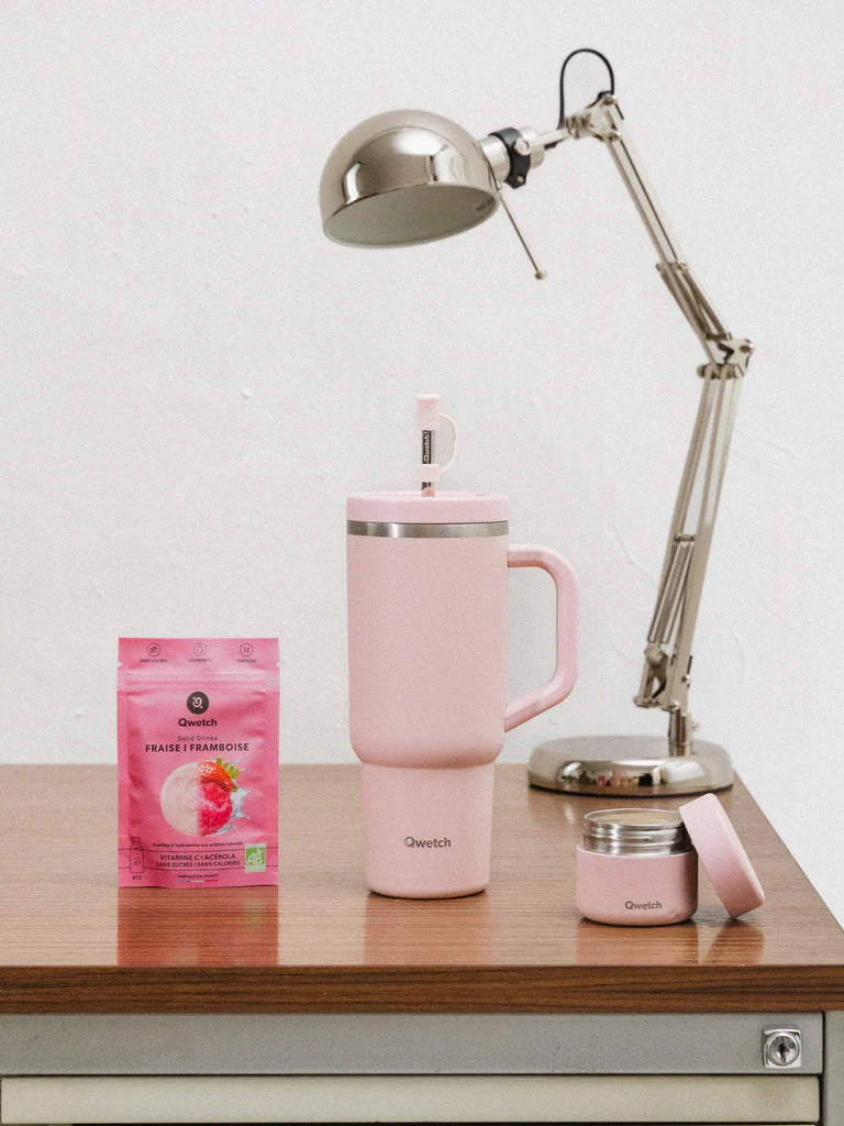 TRAVEL CUP INOX 900ML - PASTEL ROSE - QWETCH