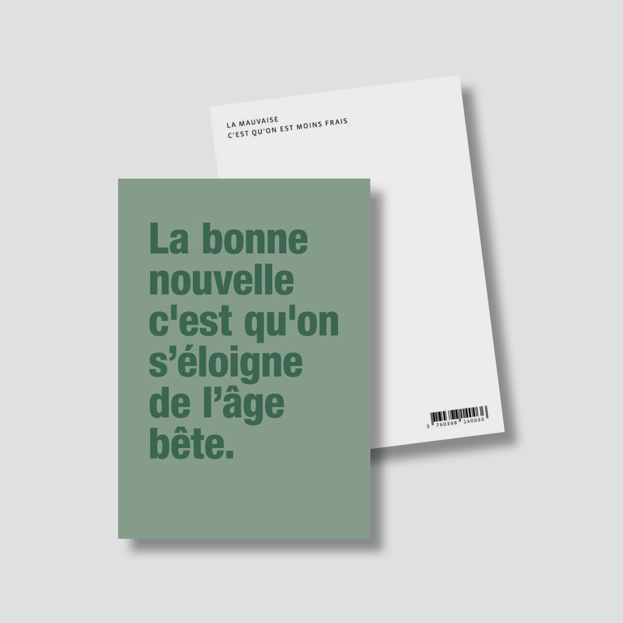 Carte "Anniversaire" : Âge bête (avec enveloppe)