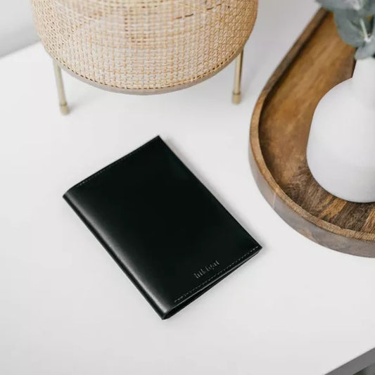 PORTEFEUILLE VERTICAL EN CUIR NOIR - LES RAFFINEURS