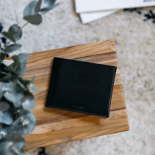 PORTEFEUILLE HORIZONTAL EN CUIR NOIR - LES RAFFINEURS