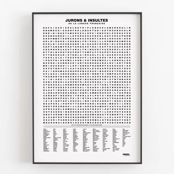 AFFICHE - COMPILATION JURONS & INSULTES - LA MAJORETTE A MOUSTACHE